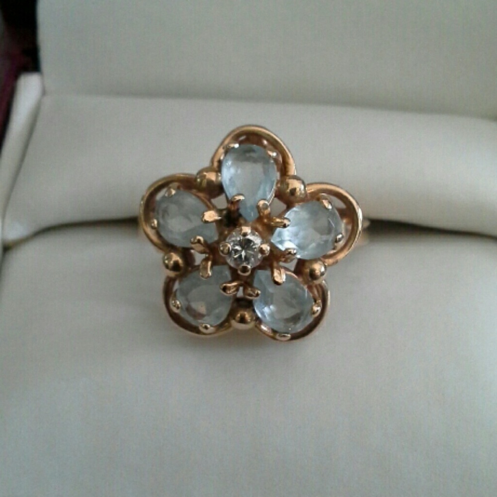 14k diamond ring